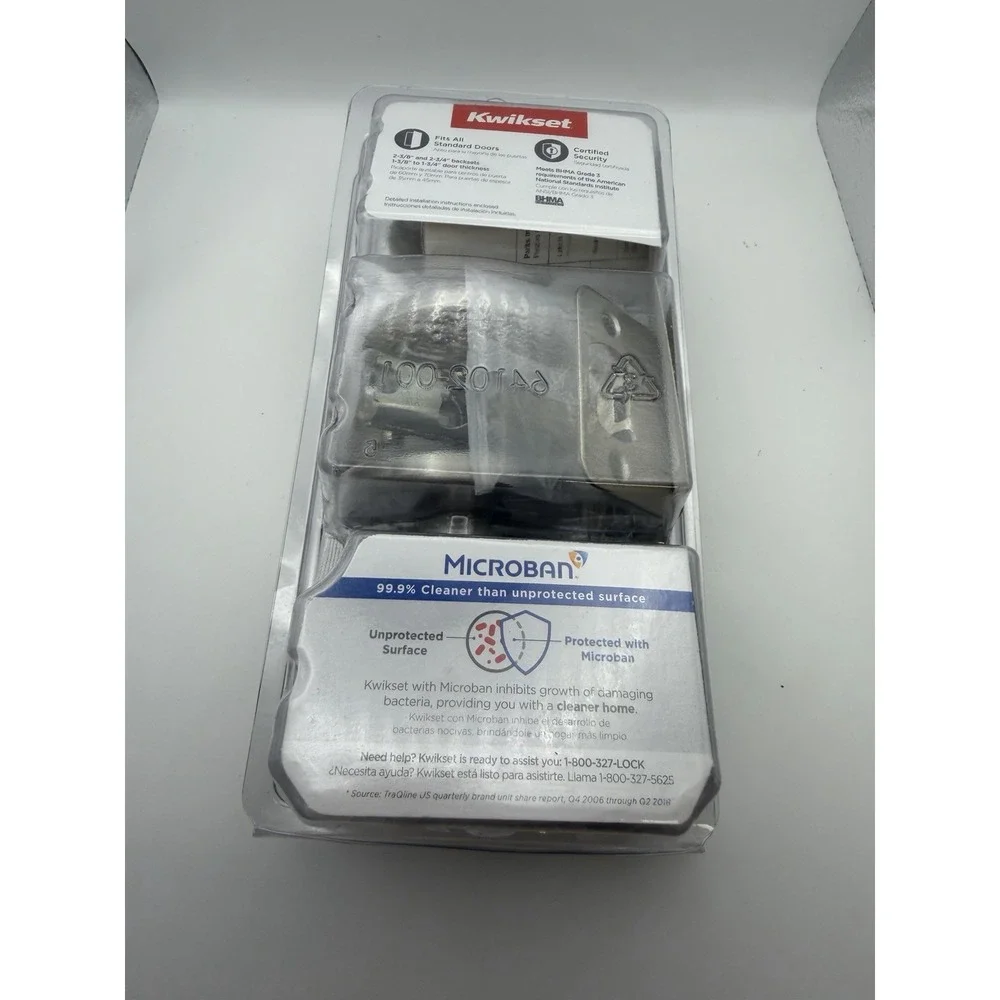 Kwikset 400T 15 CP Keyed Entry Lockset Satin Nickel Microban 94002-820